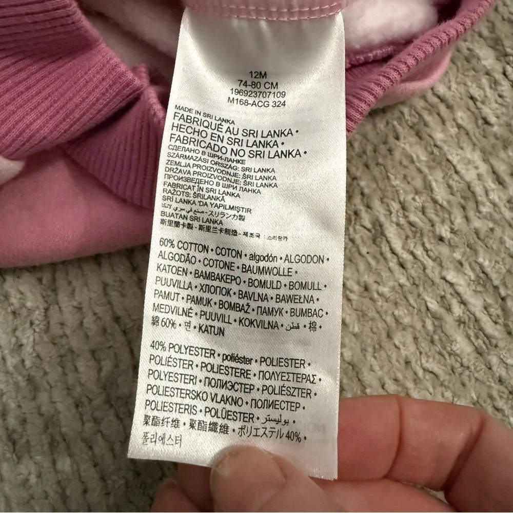 Nike Baby Tie-Dye Sweatshirt Pink Yellow Logo Pullover‎ 12M Colorful Classic